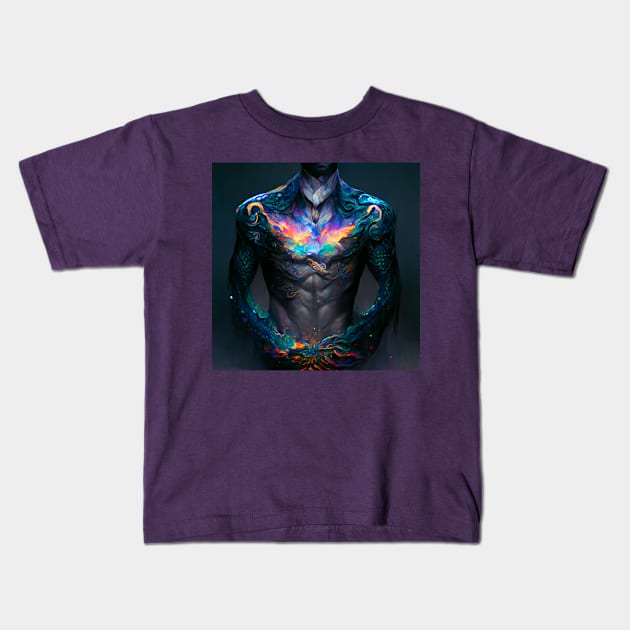 Another Dragon Man Kids T-Shirt by Alana Khan